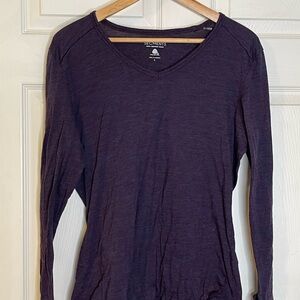 Merino Wool Top by Segments Purple Long Sleeve base layer travel antimicrobial